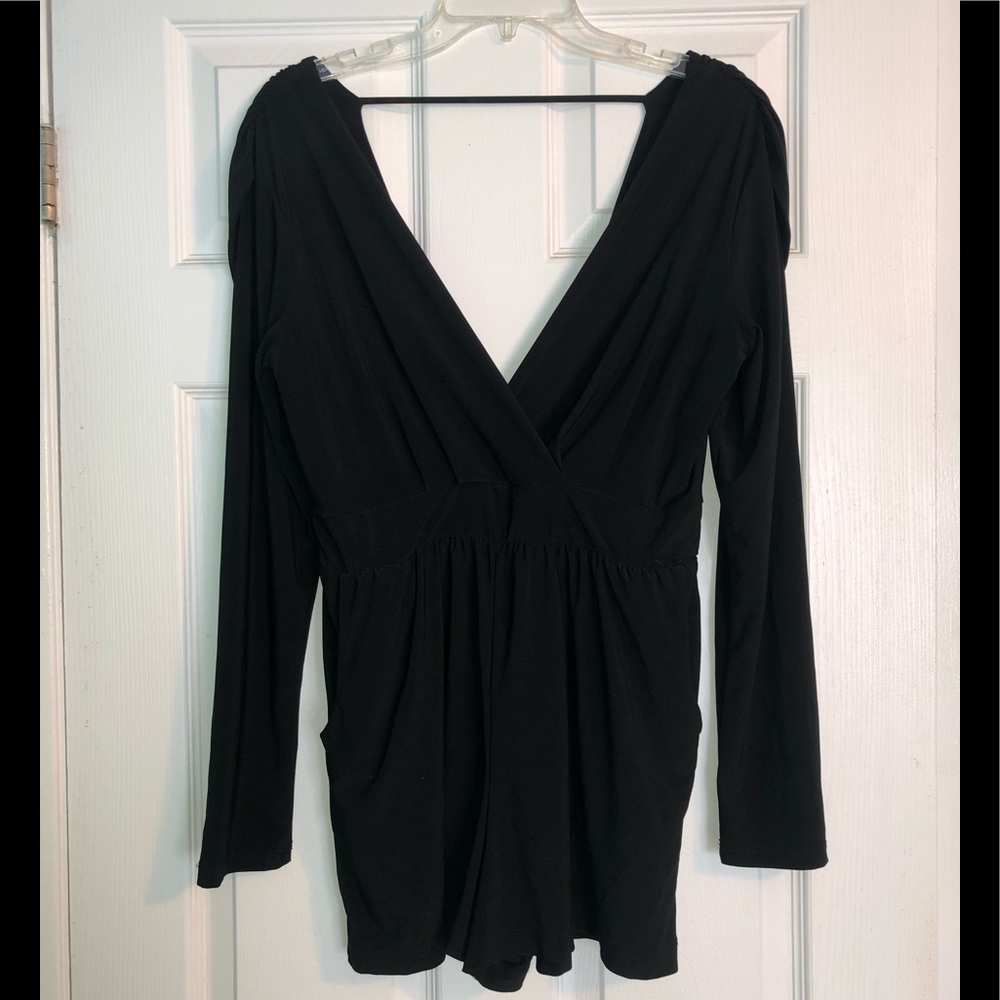 Black long sleeved romper